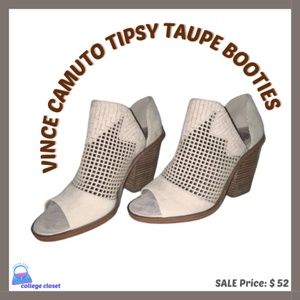 Tipsy Taupe Suede Booties (Vince Camuto)